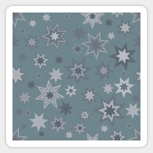 Decorator Stars 2021 Grey on Light Blue Grey Repeat 5748 Sticker